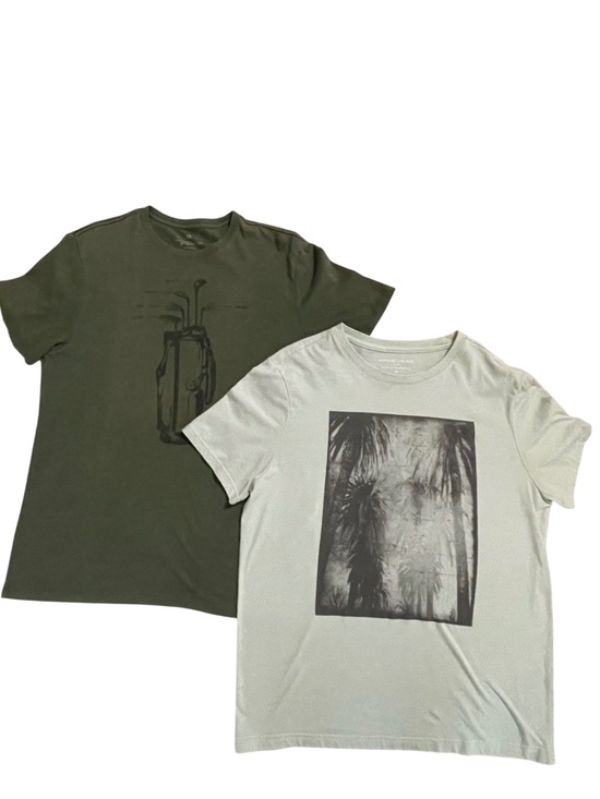 Banana Republic Other - Banana Republic Men M Lot 2 Graphic Tees Golf Palm Tree Casual Athleisure